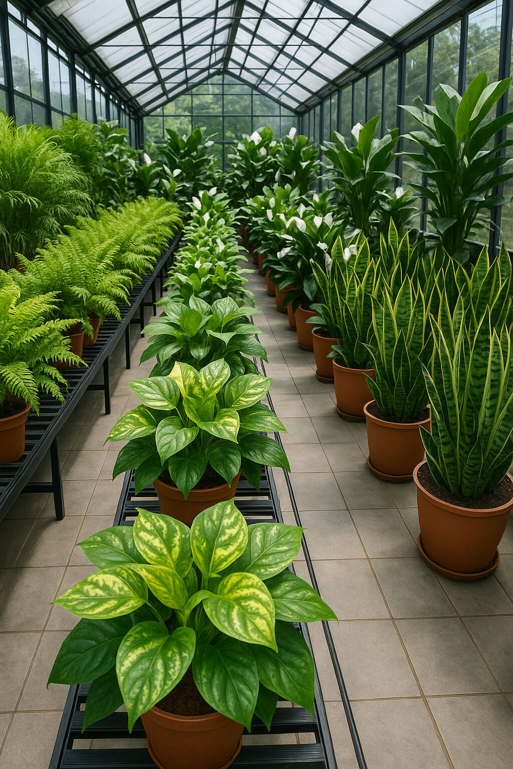 공기정화 농장용 식물 배치