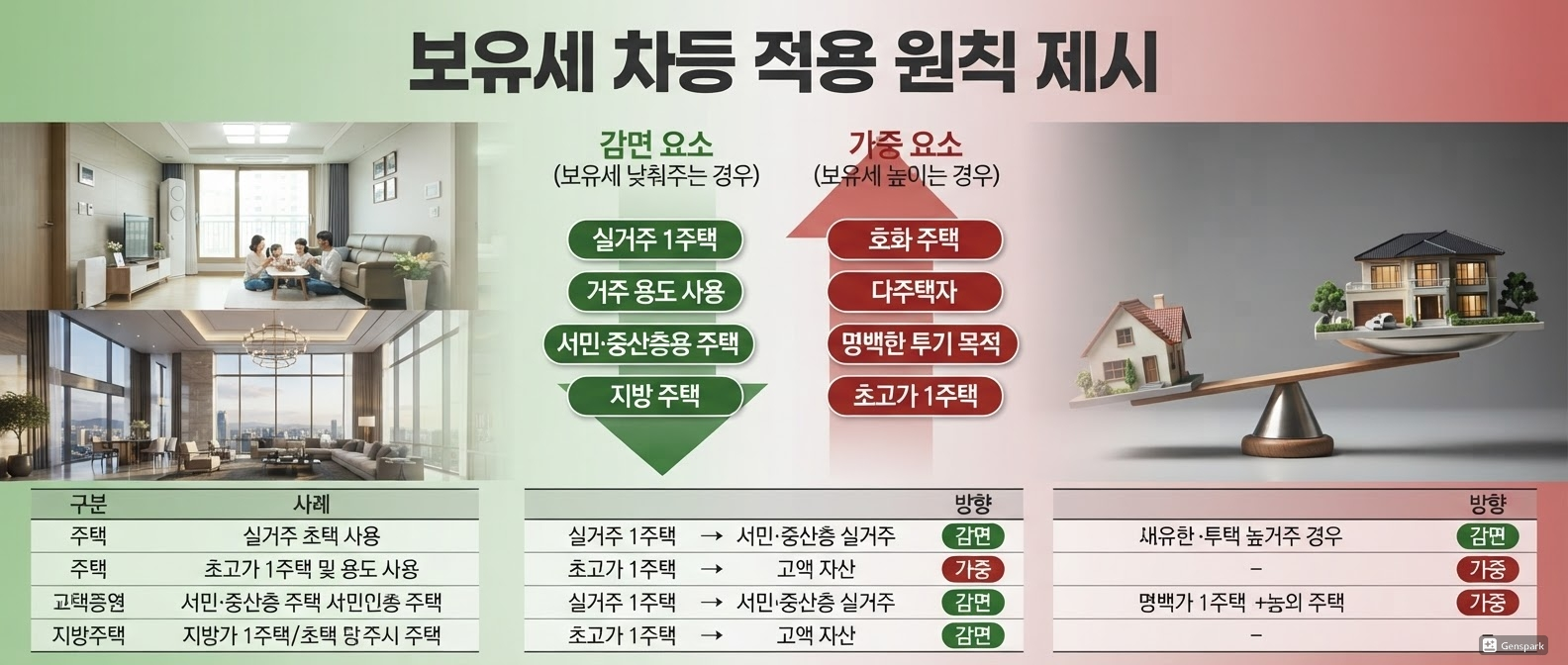 보유세 차등 적용 원칙 제시