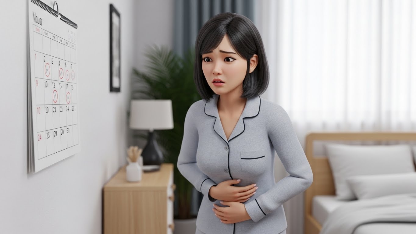 다낭성난소증후군, 생리한달에두번