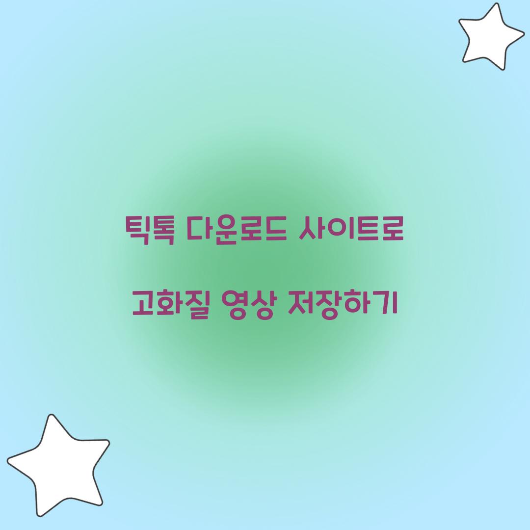 틱톡 다운로드 사이트