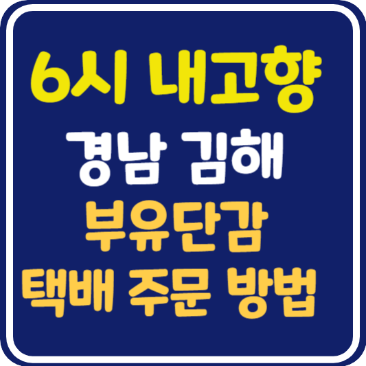 6시 내고향 김해 부유단감 택배 주문 방법