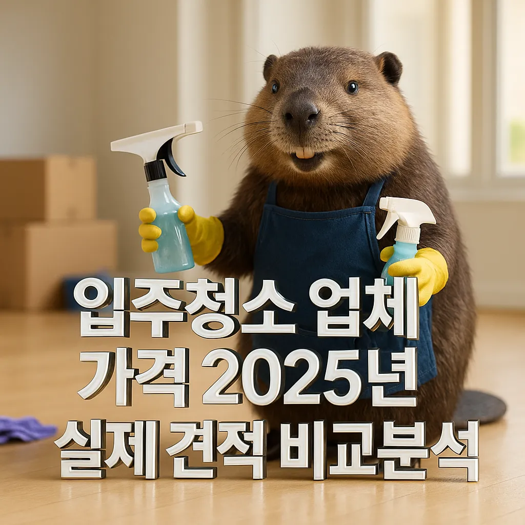입주청소 업체 가격 2025년 실제 견적 비교분석