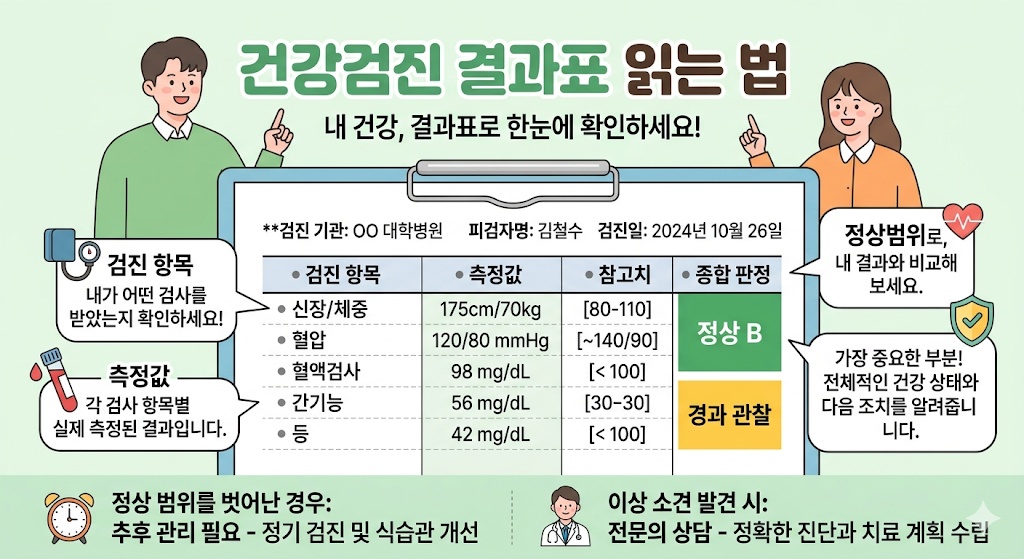 건강검진 표 읽는 법