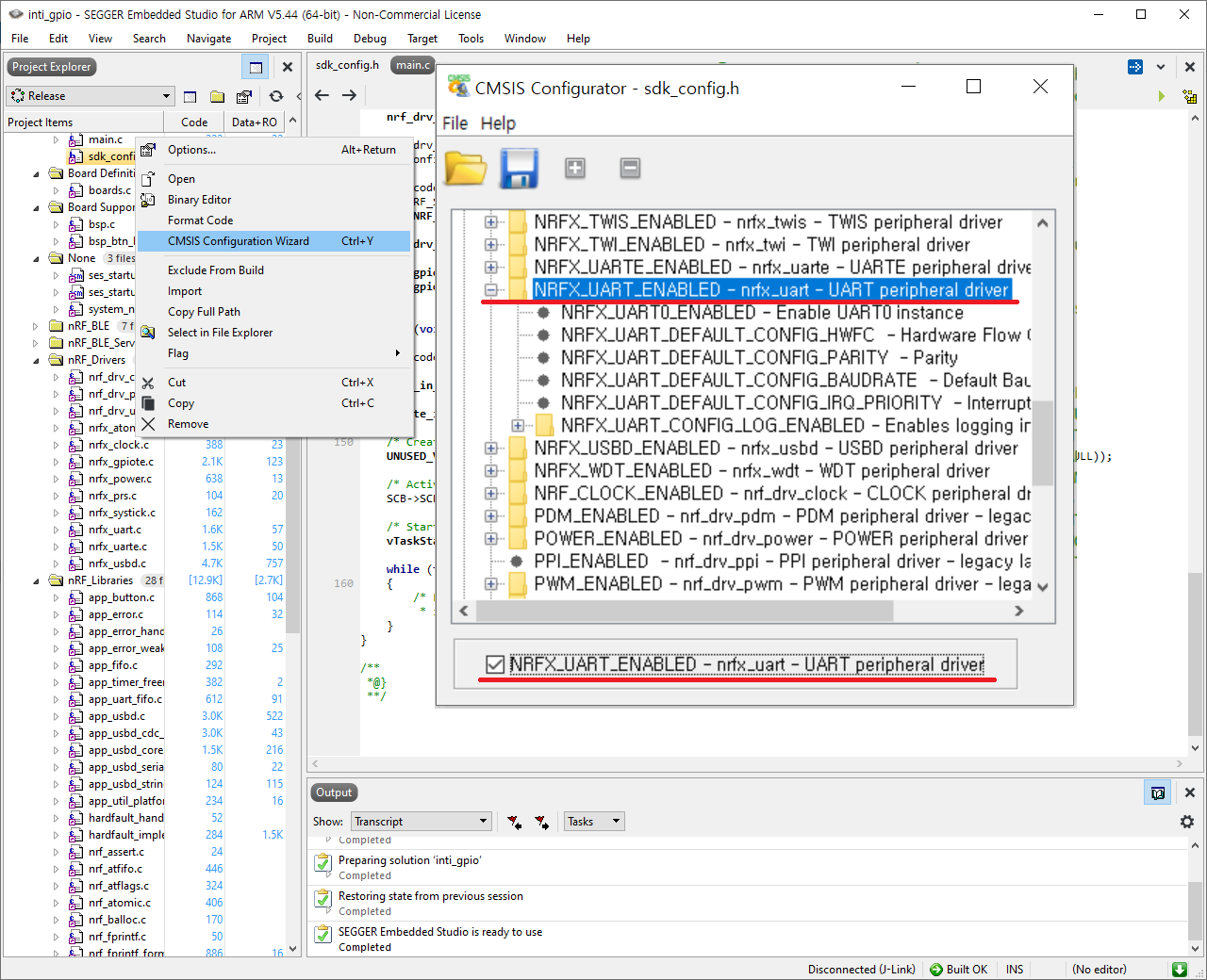 CMSIS Configuration Wizard