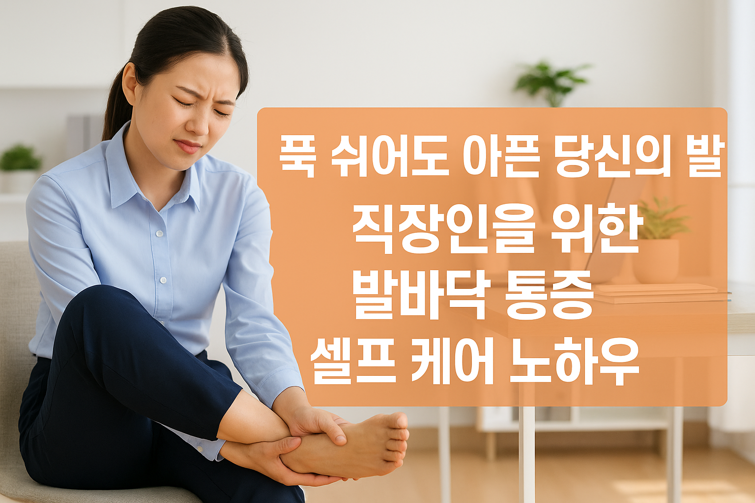 푹 쉬어도 아픈 당신의 발, 직장인을 위한 발바닥 통증 셀프 케어 노하우
