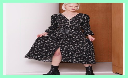 플로럴 패턴 맥시 드레스