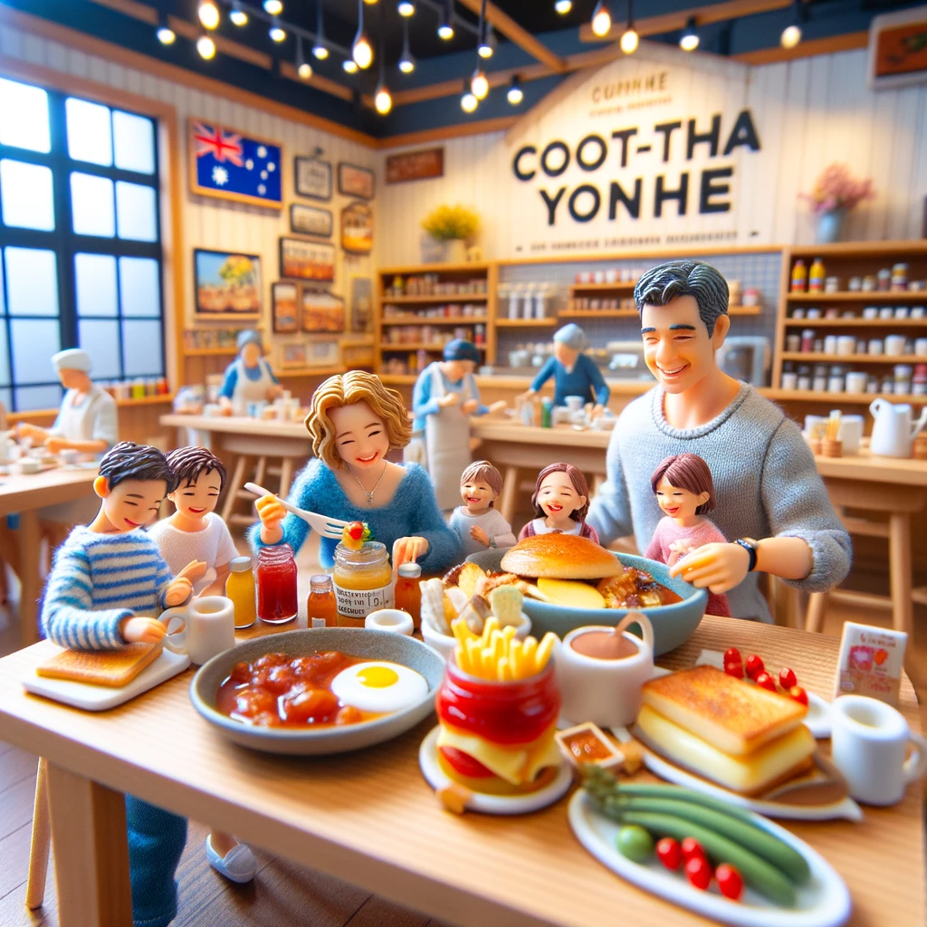 연희동의 쿳사 연희 식당에서 호주식 브런치를 즐기는 모습을 담은 이미지