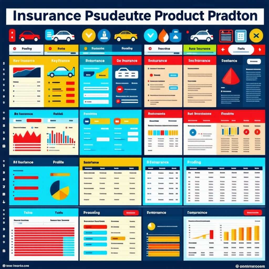 여러 보험 상품의 비교 차트를 보여주는 이미지. 그래프와 도표가 포함된 모습.