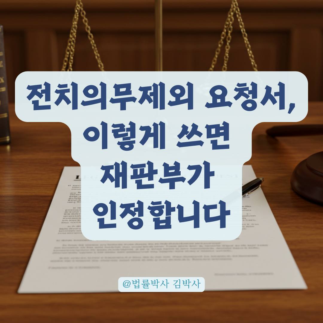 전치의무제외 요청서가 필요한 상황이라면, 재판부 설득은 이 순서대로 진행하세요