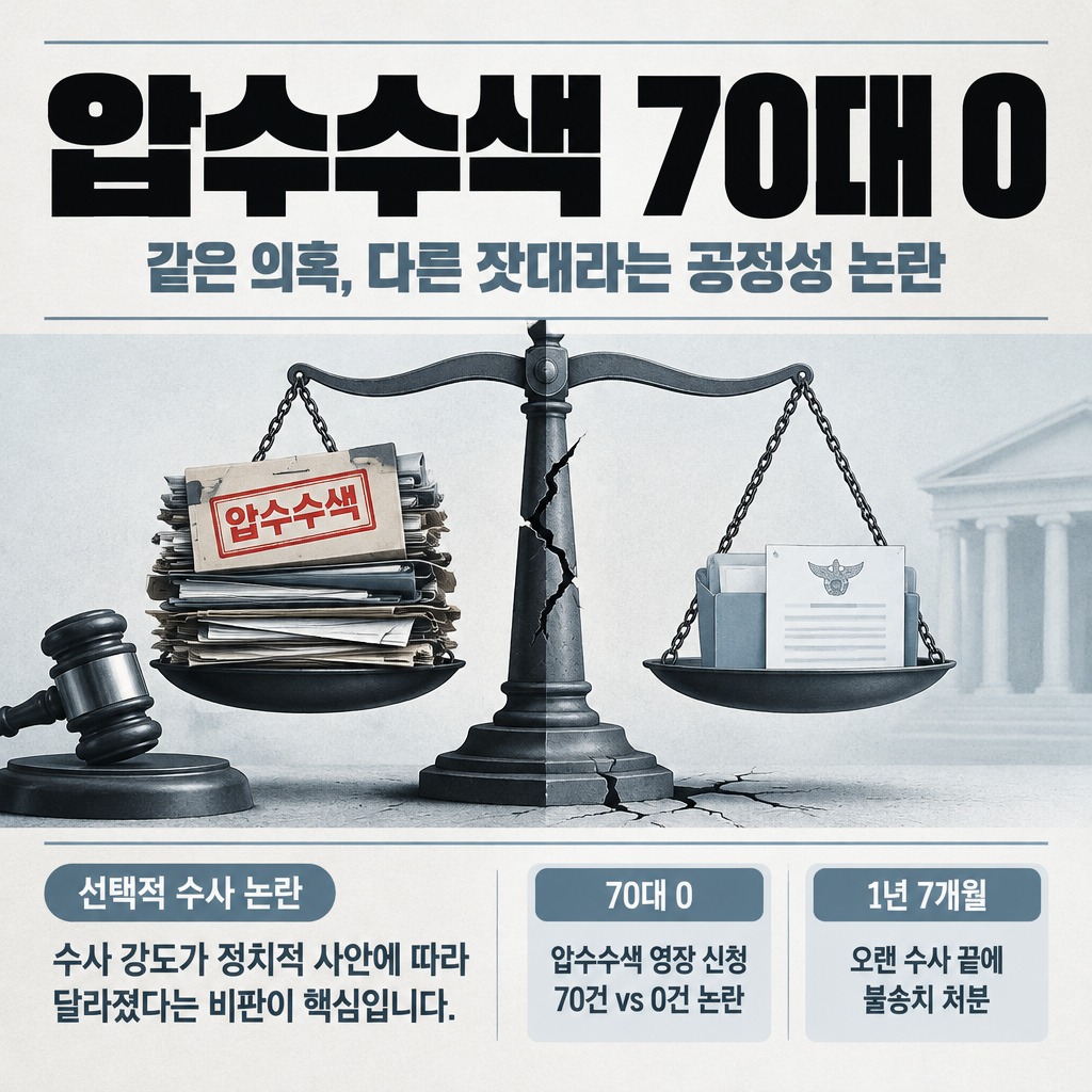 압수수색 70대 0