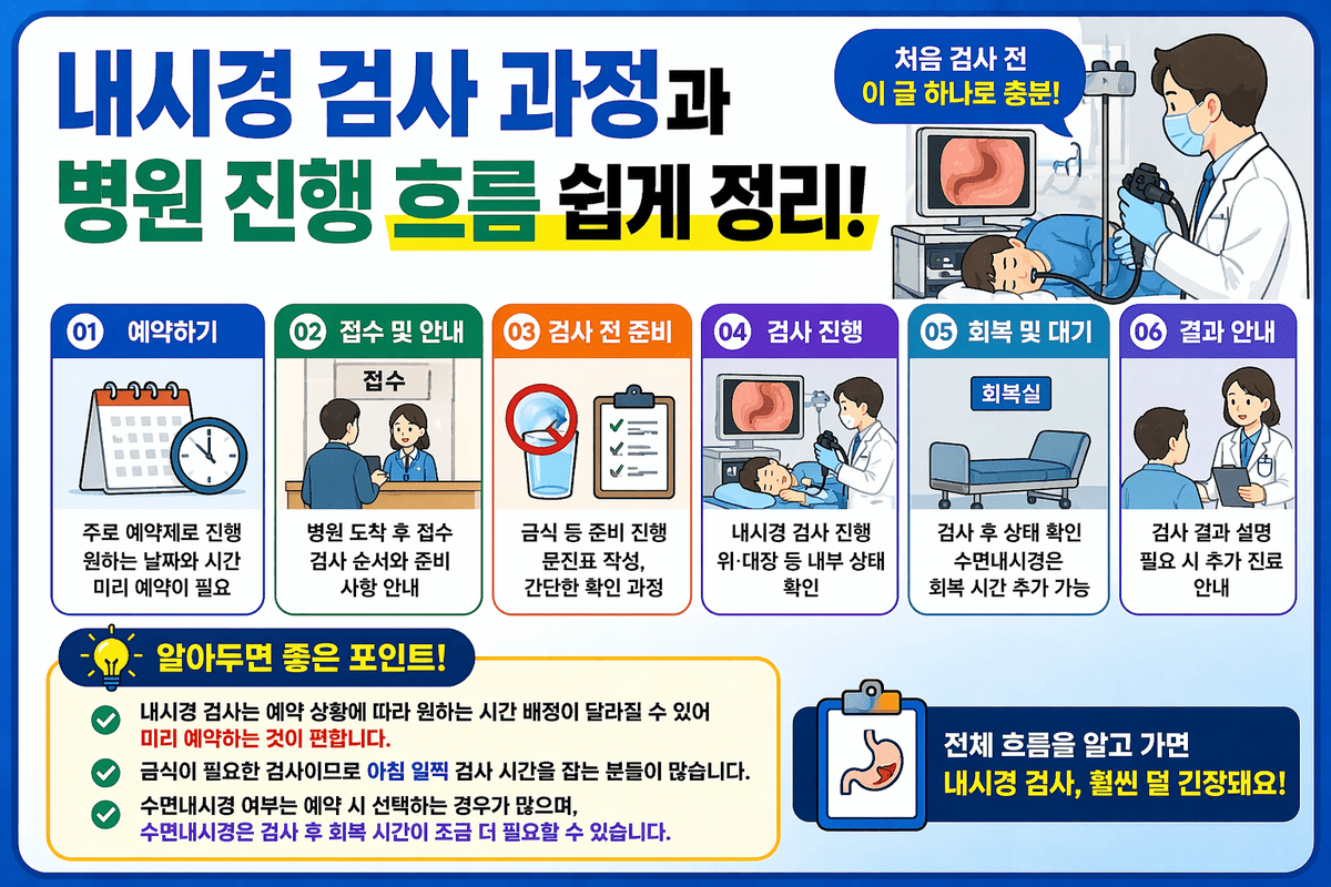 내시경 검사 과정과 병원 진행 흐름 쉽게 정리