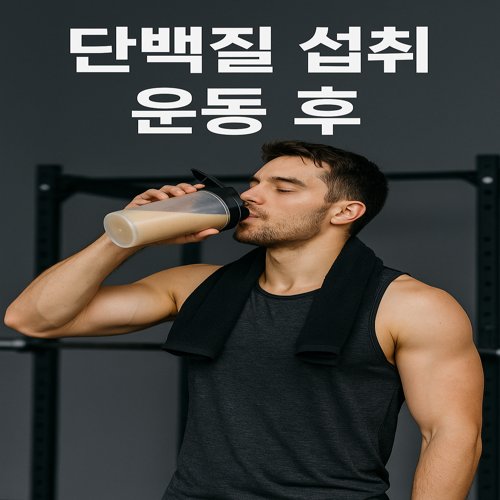 운동 후 단백질 섭취 관련 이미지