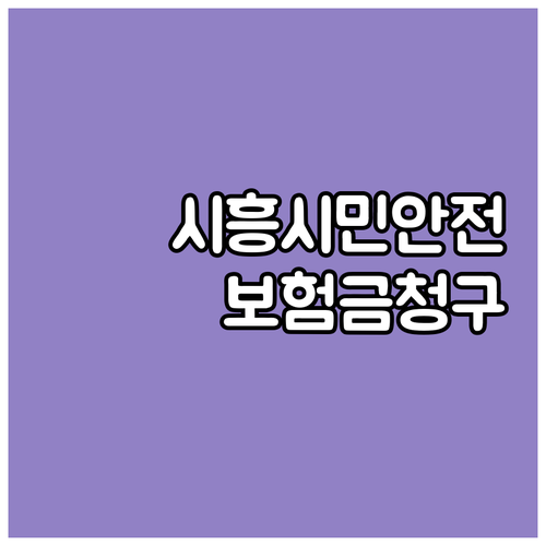 2025년 시흥시 시민안전보험 재난,..