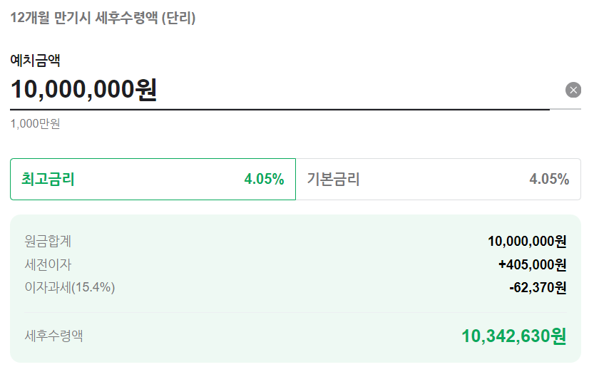 금리 높은 예금