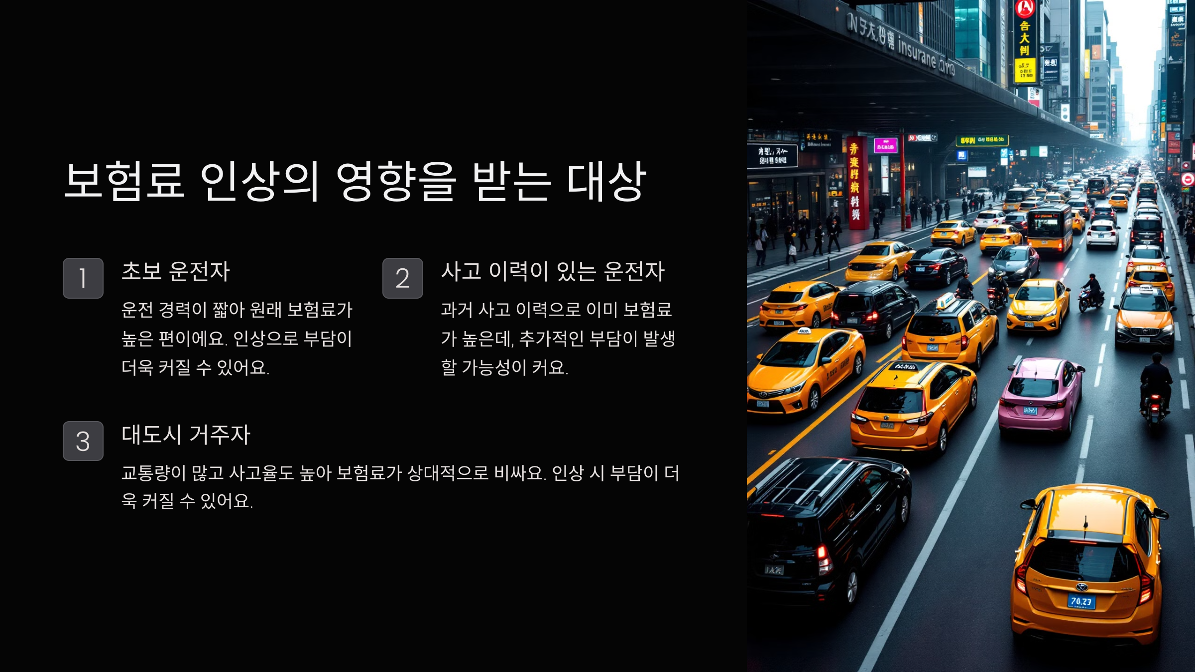 보험료 인상의 영향을 받는 대상