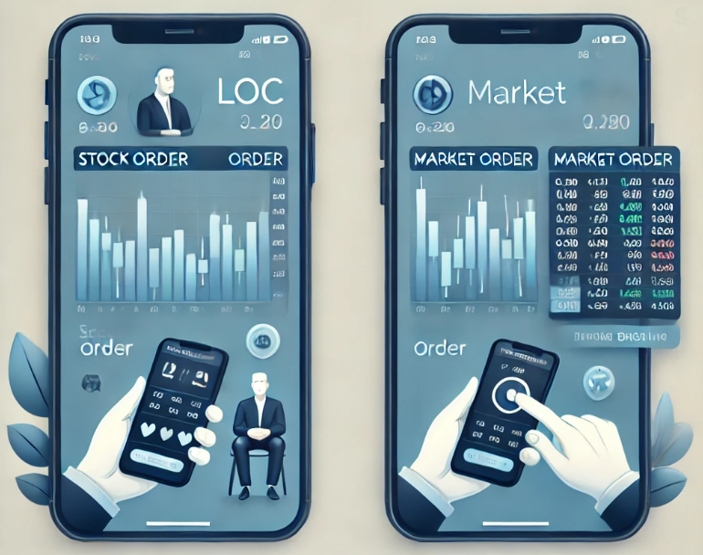 주식어플 매수 방법 차이, 시장가 매수, LOC 매수