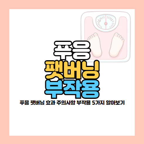 푸응 팻버닝 부작용