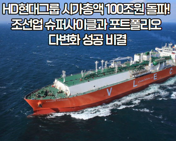 HD현대그룹 시가총액 100조원 돌파, 조선업 슈퍼사이클의 진짜 승자는?