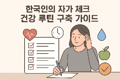 한국인의 자가체크 건강 루틴