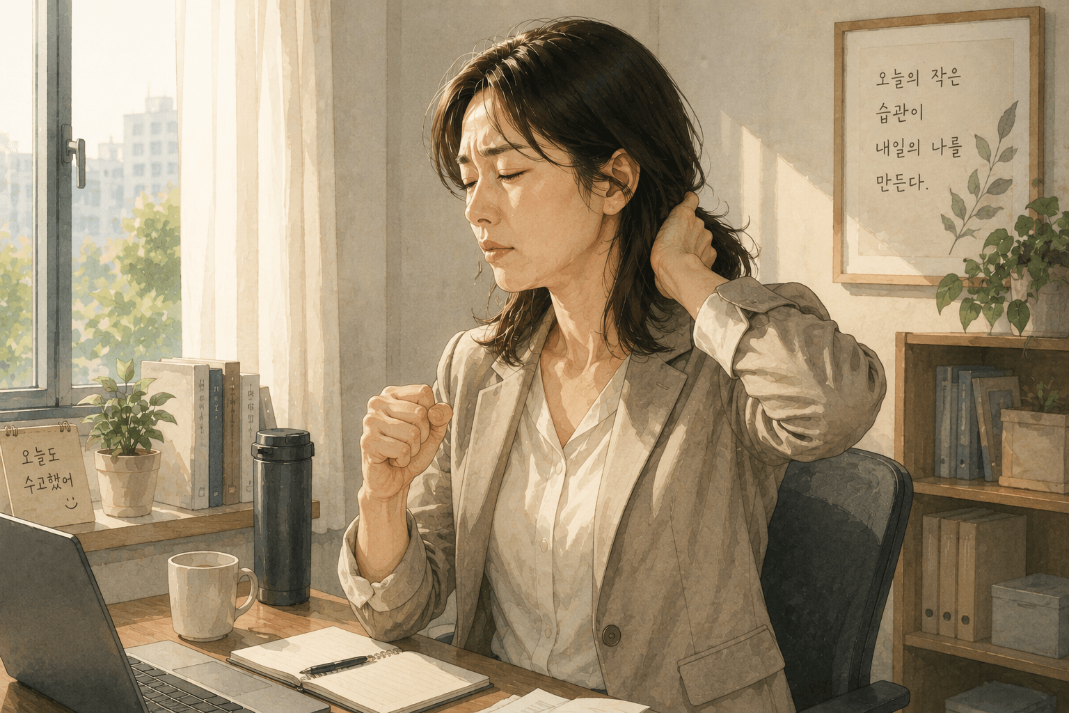 아침에 일어나서 턱이 뻐근하다면 생활 습관도 함께 살펴보세요