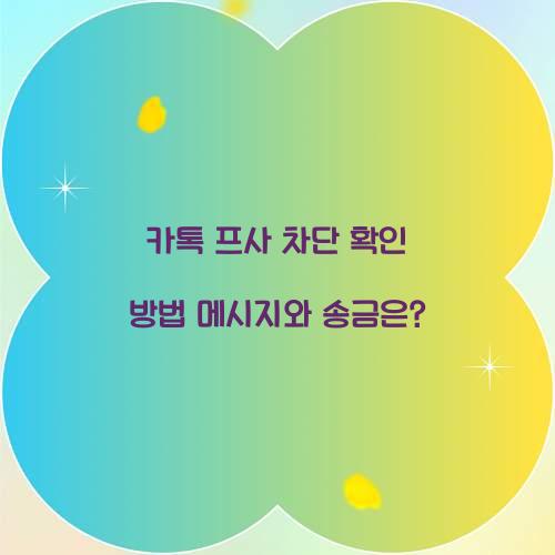 카톡 프사 차단