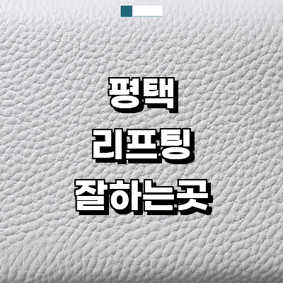 평택시 리프팅 병원