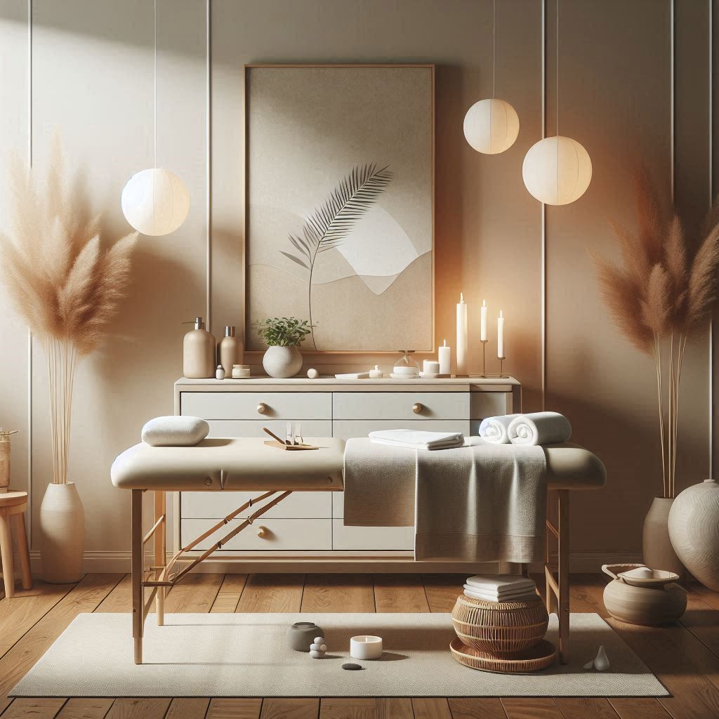 피부,체형관리 샵 배경