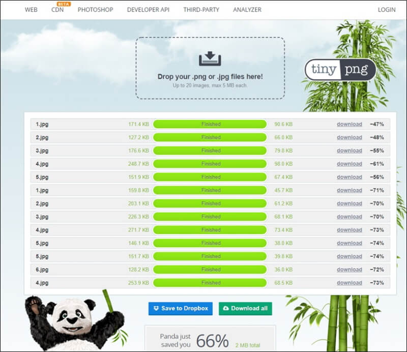 TINY-이미지-무손실압축-사이트-화면
