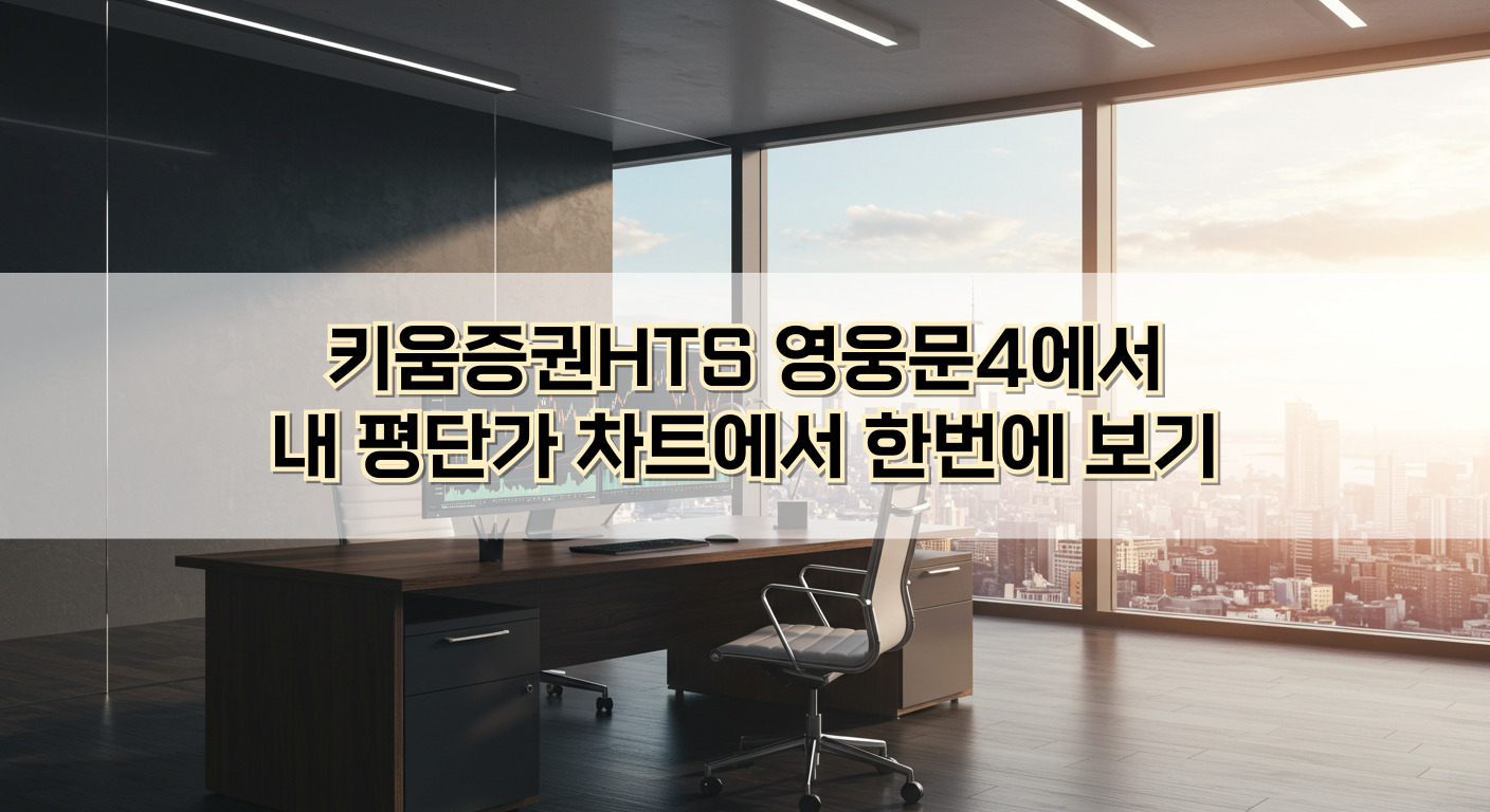 키움증권HTS 영웅문4에서 내 평단가 차트에서 한번에 보기