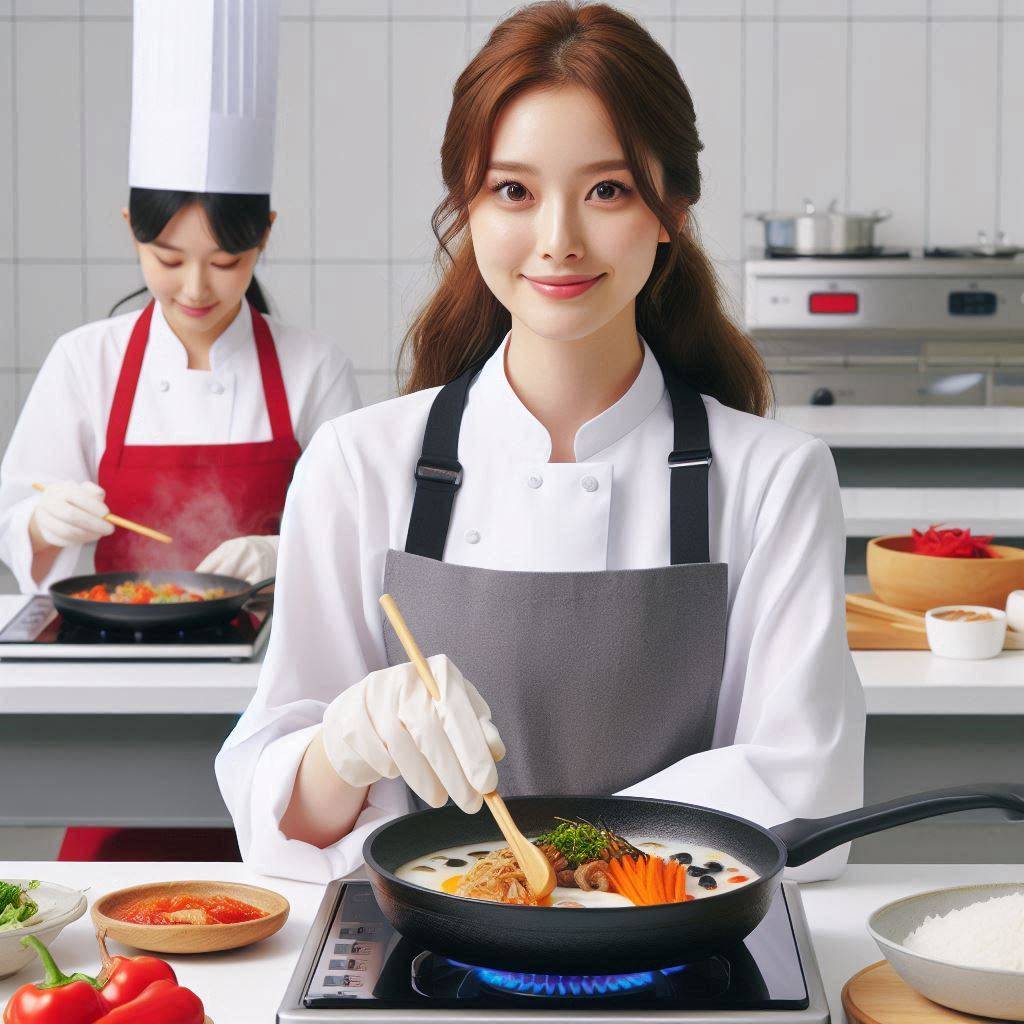 한식조리기사 시험 일정에 시험 보는 여성5
