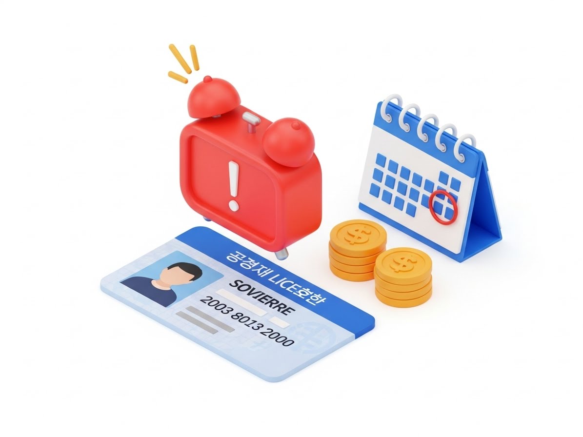 운전면허증 갱신기간 초과 과태료