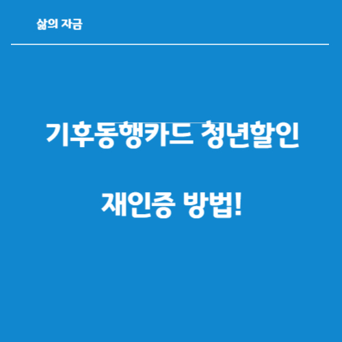 기후동행카드 청년할인 재인즈