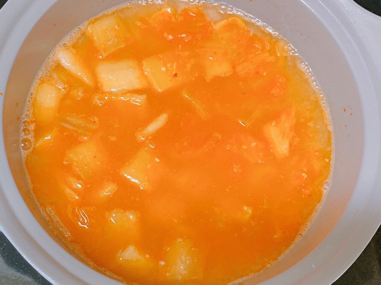 육수를 넣음