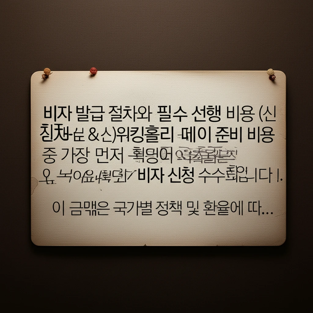 환율 변동 대비 워홀 비자 잔고 증명..