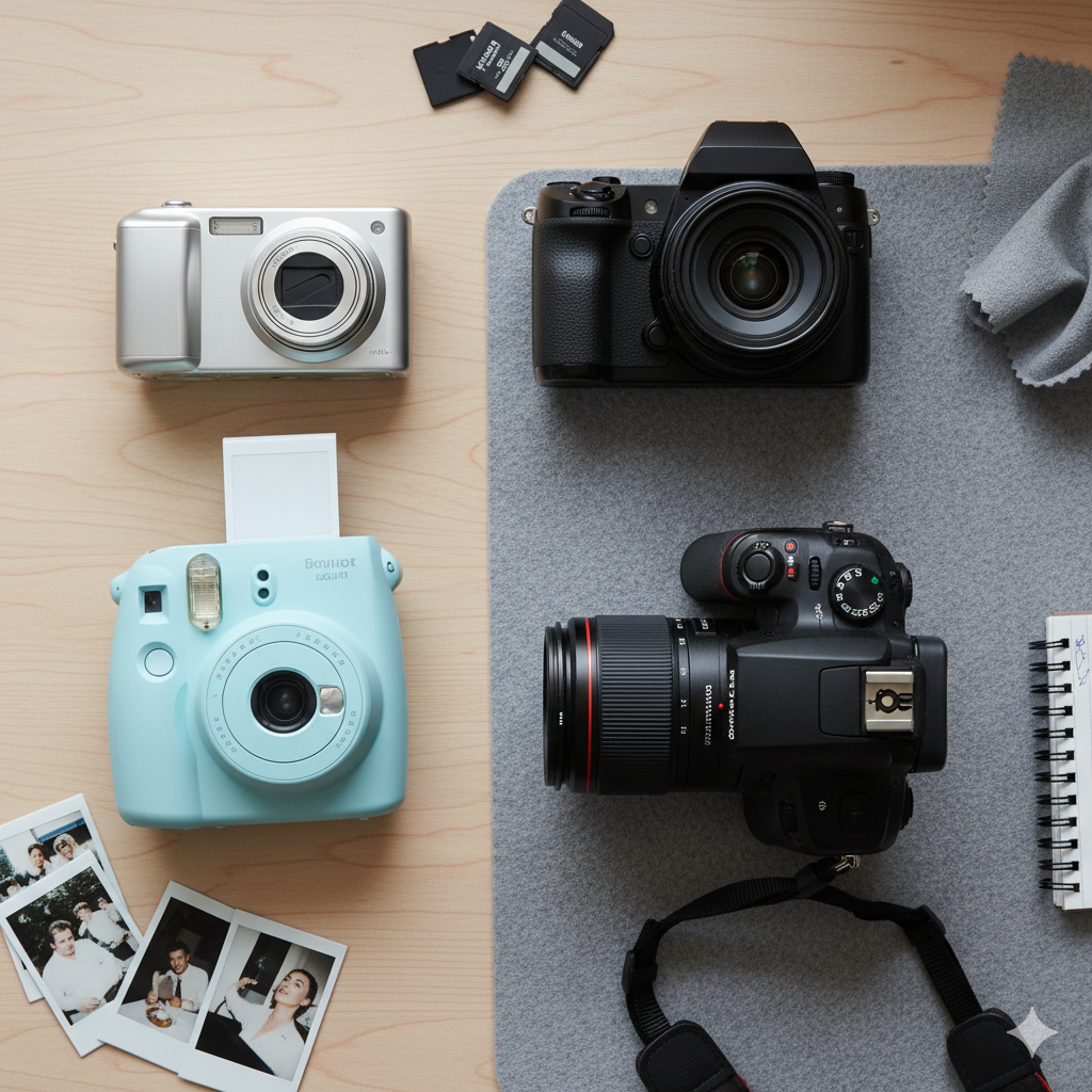 즉석 카메라부터 DSLR까지 다양한 카메라