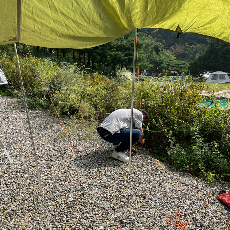 열심히 피칭중인 아빠