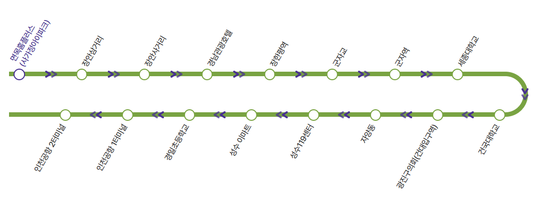 6013공항버스-노선도