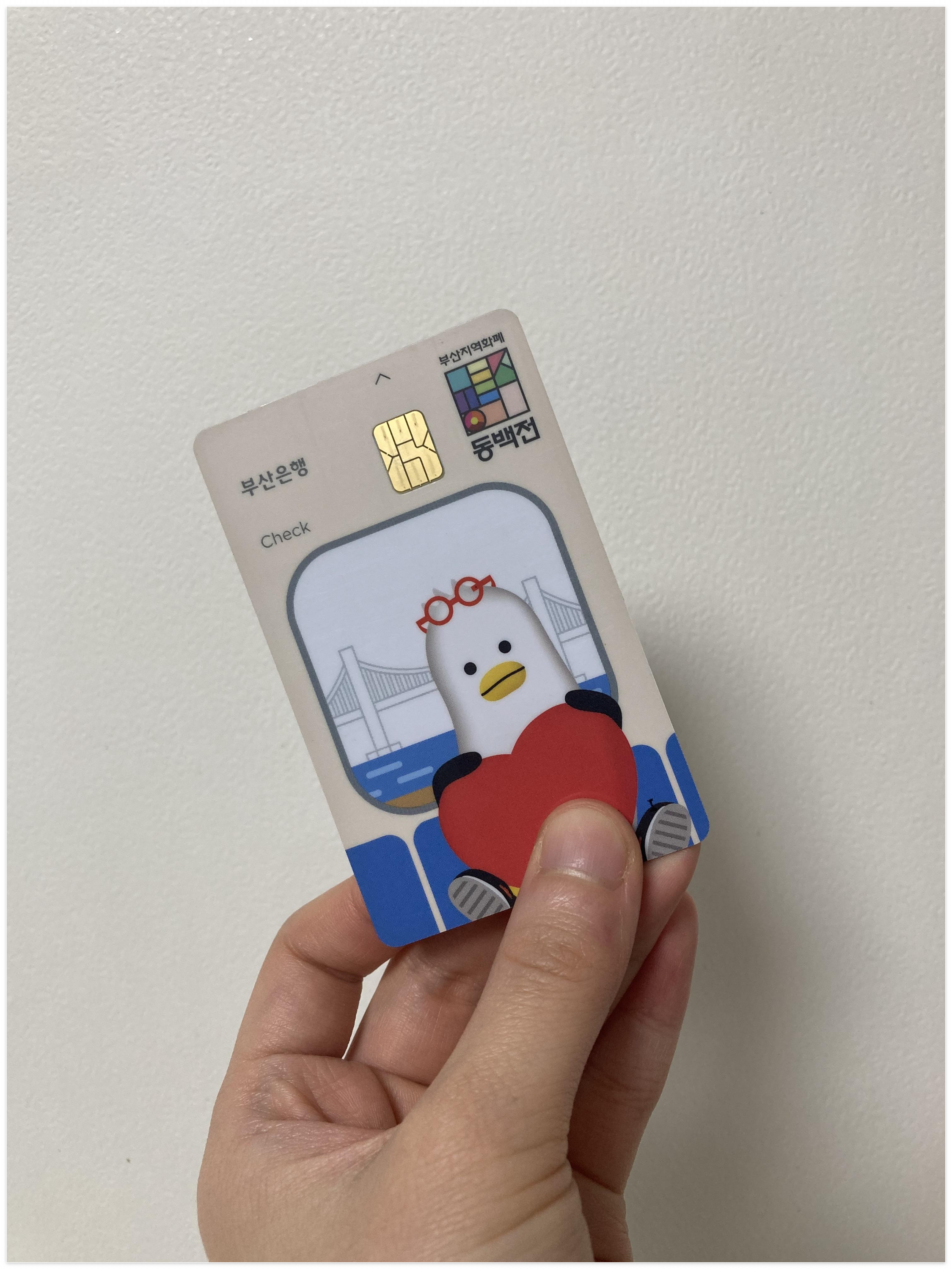 동백패스 발급받은 카드 실물 사진