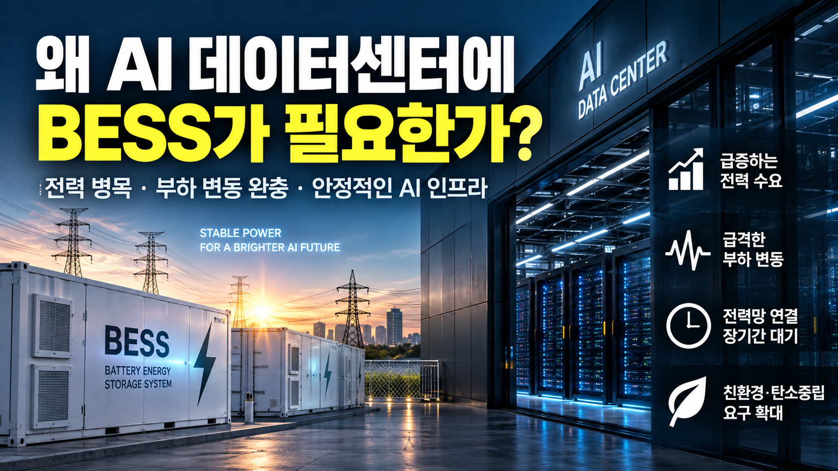 Why AI data centers need BESS for power grid bottlenecks and load fluctuations