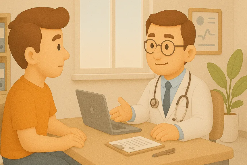 병원에서 의사와 상담