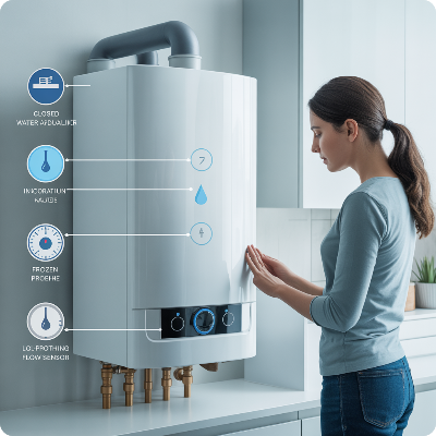 보일러 온수가 나오지 않을때 원인과 간단한 자가 조치방법 이미지