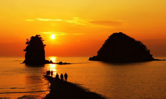 할미할아비바위-일몰