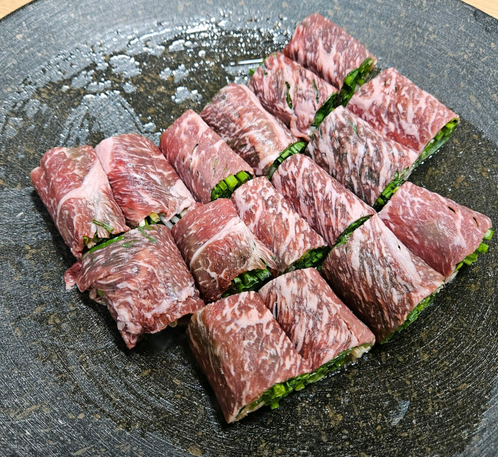 무궁화집 대표 메뉴 한우고기말이 원주 맛집 6시내고향