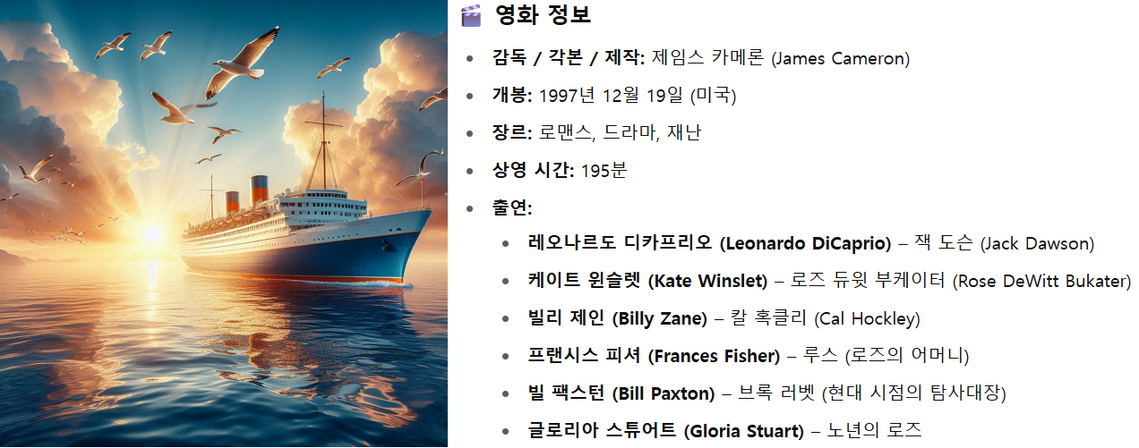 Titanic (1997) 줄거리, 제작 비하인드