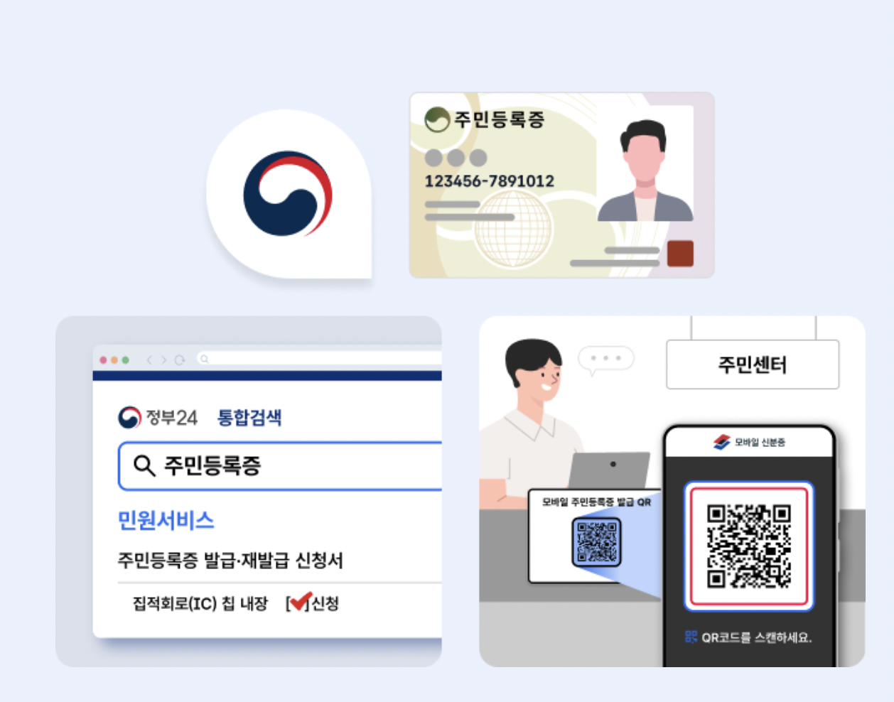 정부24 모바일 신분증 주민등록증 발급 방법 및 신청 비용 정리