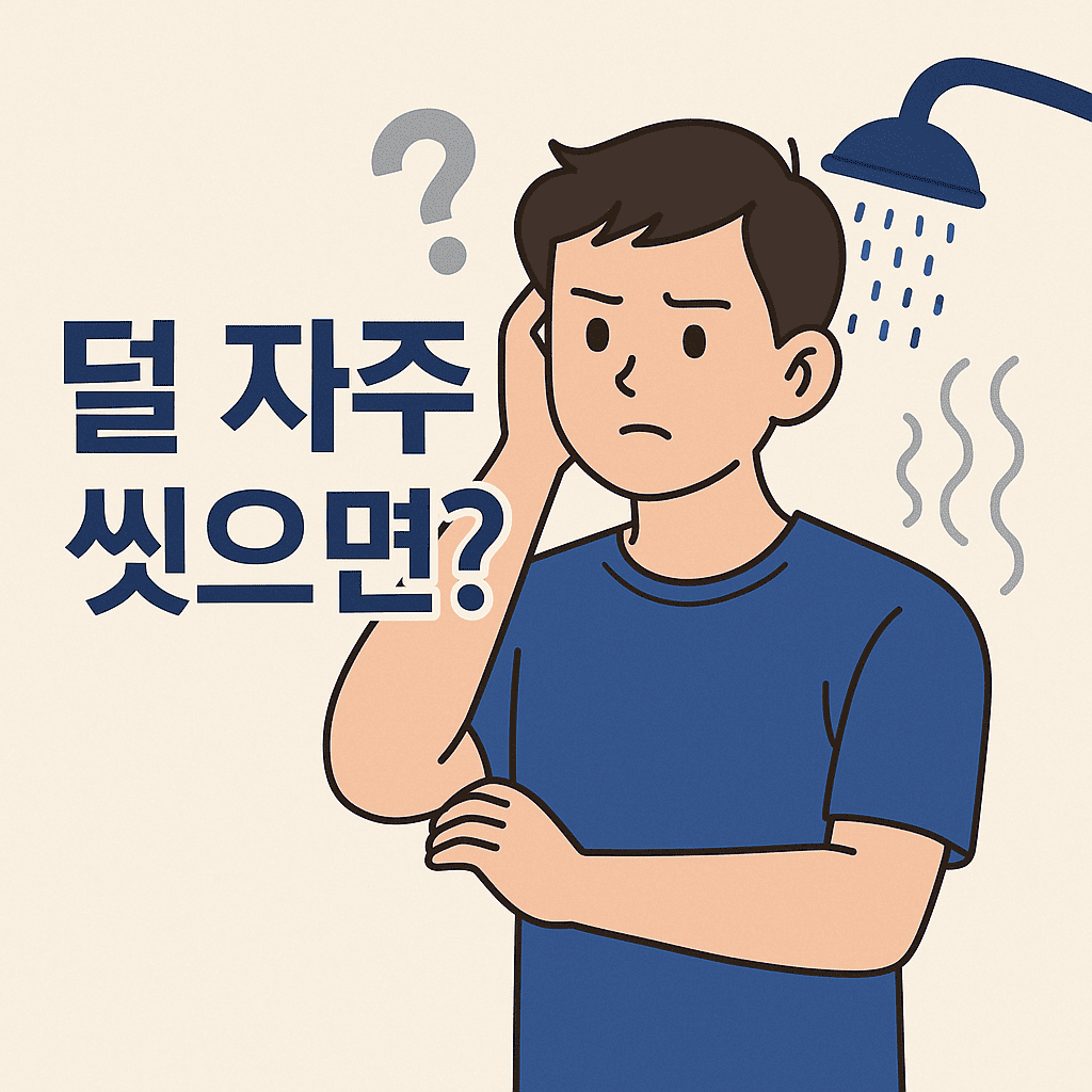 덜 자주 씻으면