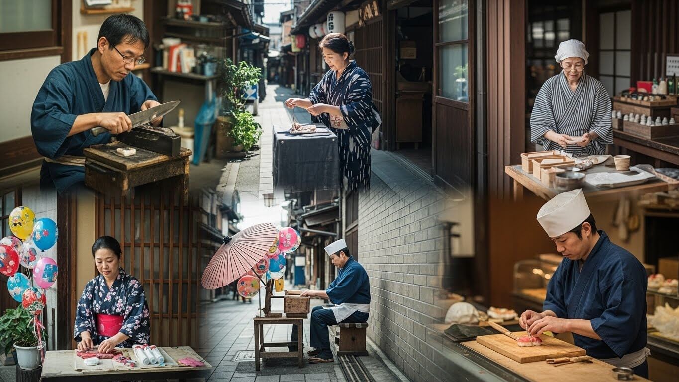 일본에서 사라진 직업과 그 유구한 역사 관련 사진