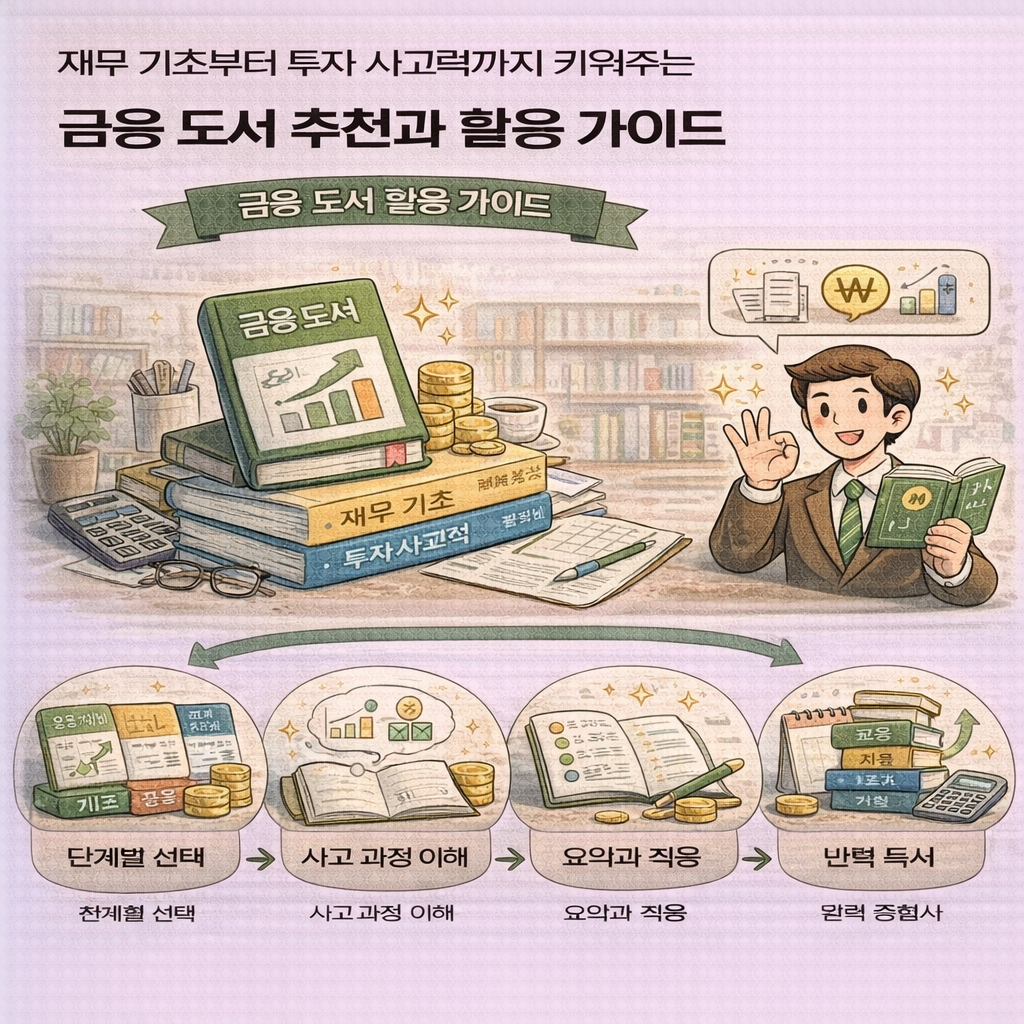금융 도서 활용 가이드 인포그래픽