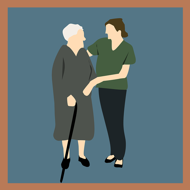 노인-돕는-요양보호사-일러스트