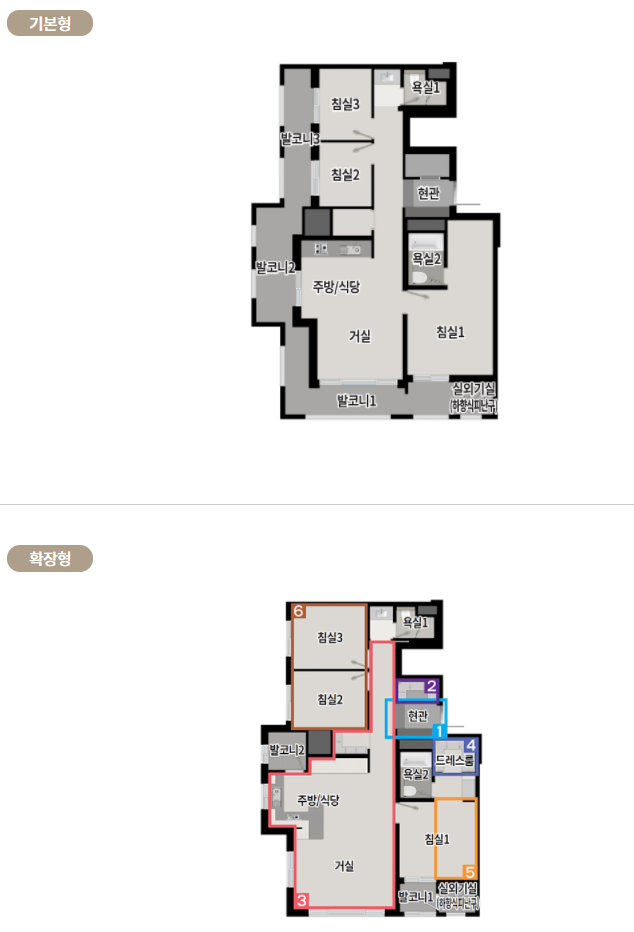 태봉공원 푸르지오 파크몬트 평면도